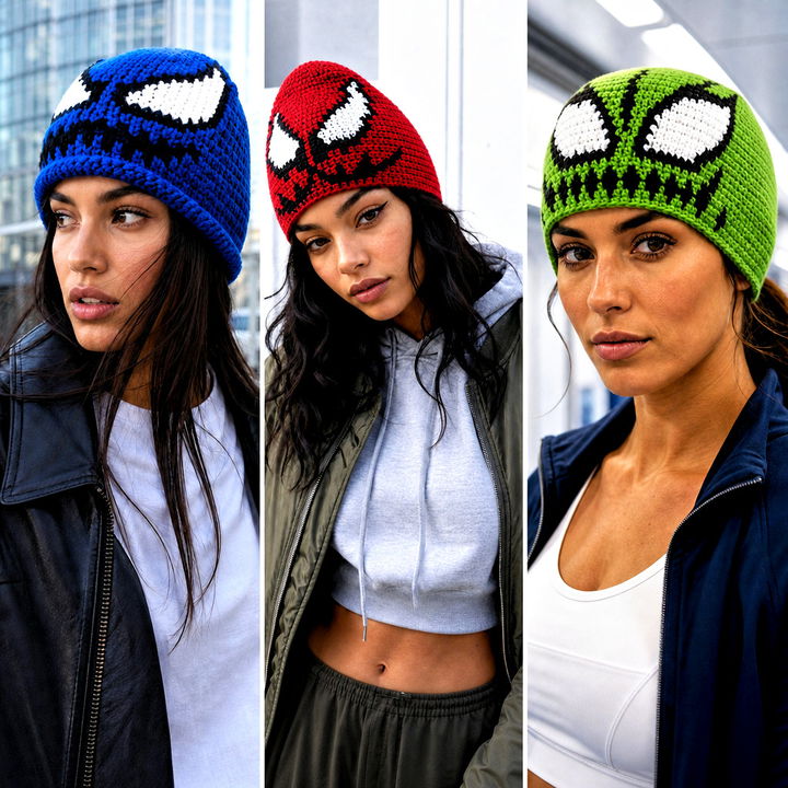 25 Venom Crochet Beanie Outfit Ideas for Edgy Fan Style