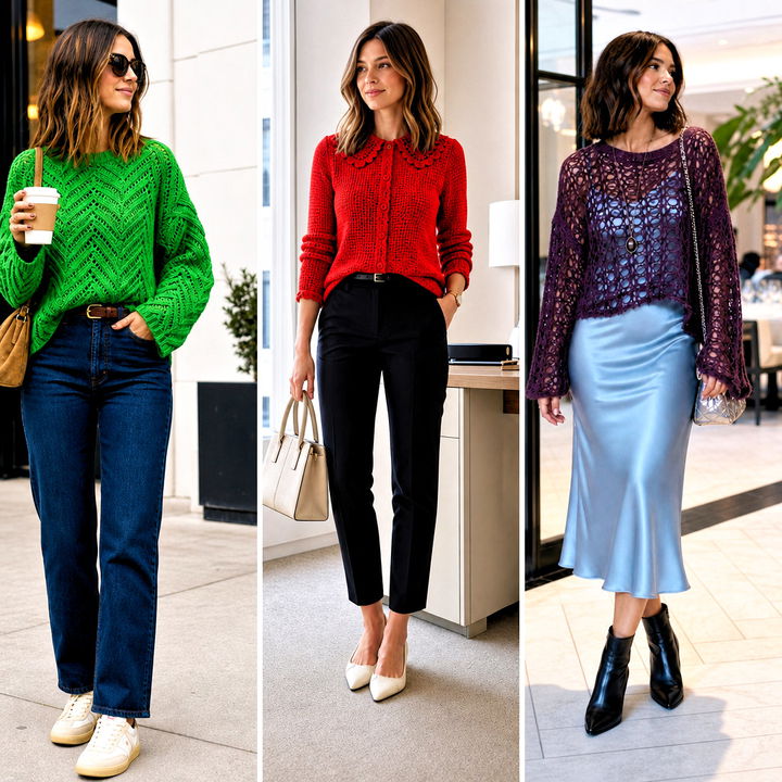 25 Vintage Crochet Sweater Outfit Ideas for Cozy Fall Days