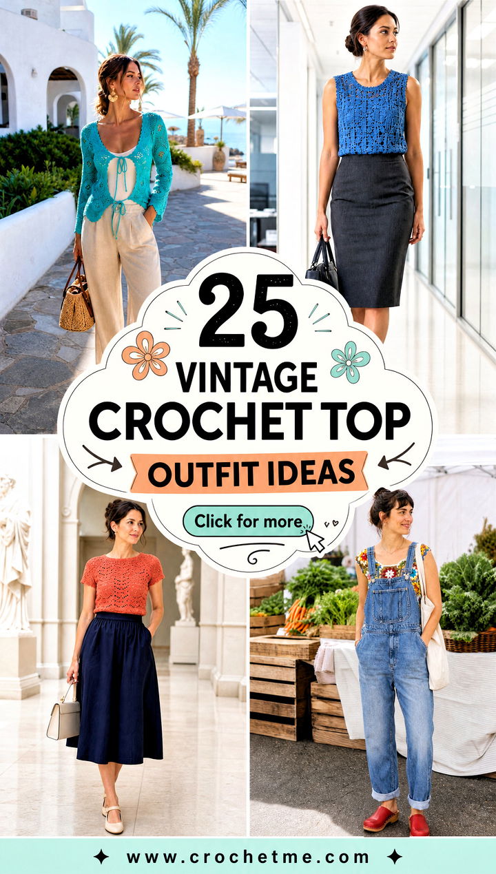 25 vintage crochet top outfit ideas - 25 vintage crochet top outfit ideas