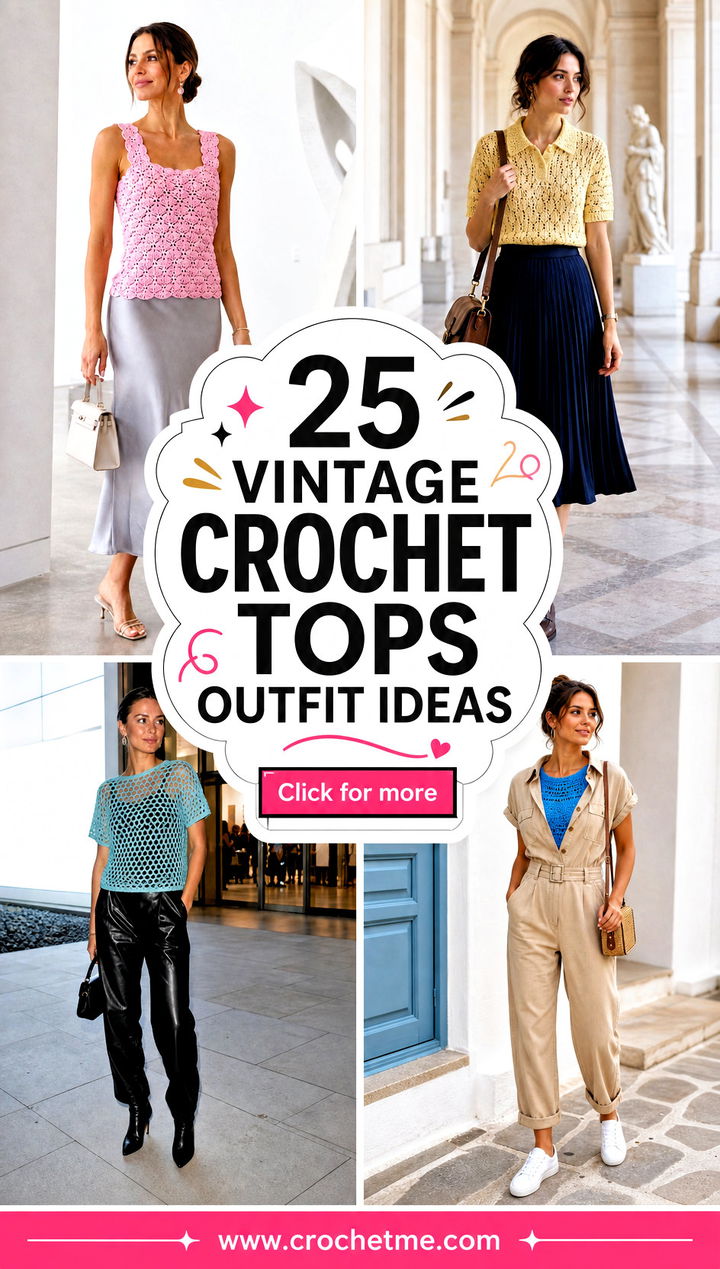 25 vintage crochet tops outfit ideas - 25 vintage crochet tops outfit ideas