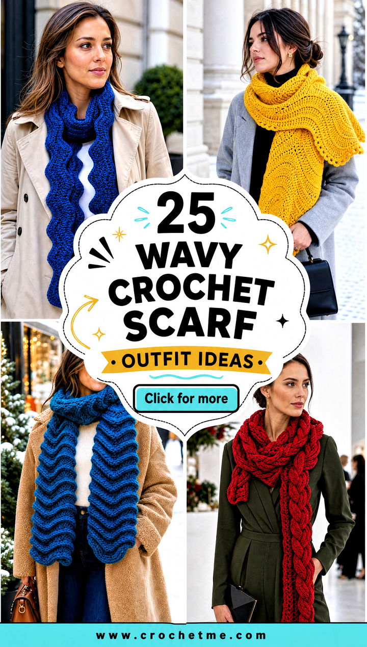 25 wavy crochet scarf outfit ideas - 25 wavy crochet scarf outfit ideas