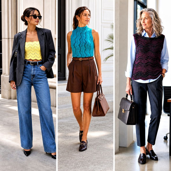 25 Wavy Crochet Top Outfit Ideas for Bold Summer Style