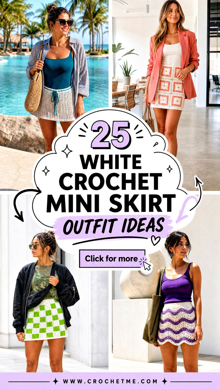 25 white crochet mini skirt outfit ideas - 25 white crochet mini skirt outfit ideas