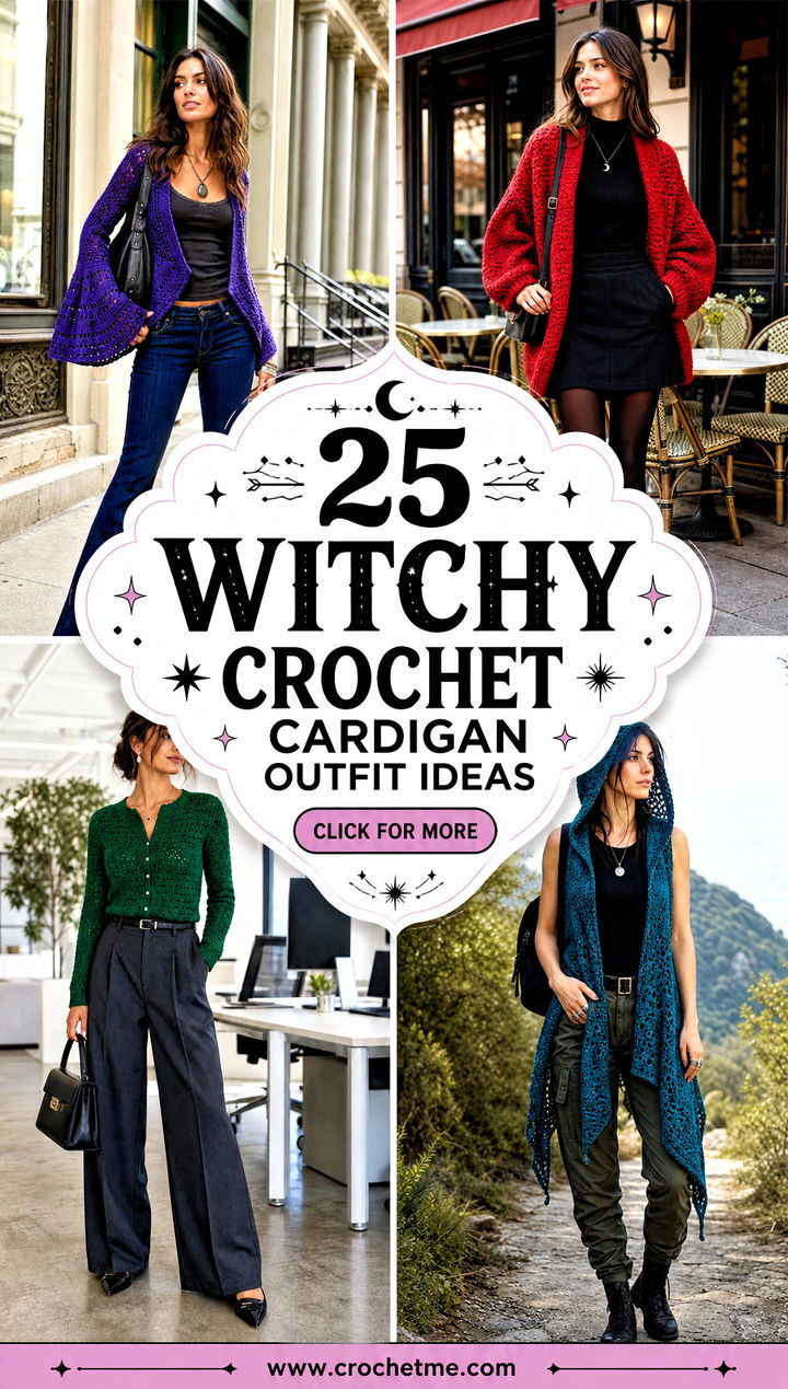 25 witchy crochet cardigan outfit ideas - 25 witchy crochet cardigan outfit ideas