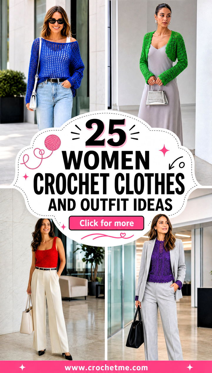 25 women crochet clothes and outfit ideas - 25 women crochet clothes and outfit ideas