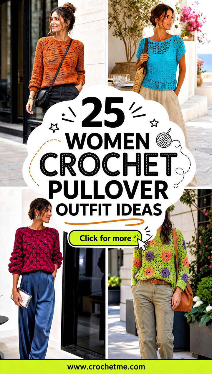 25 women crochet pullover outfit ideas - 25 women crochet pullover outfit ideas
