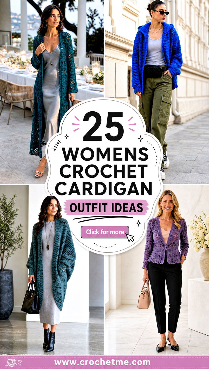 25 womens crochet cardigan outfit ideas - 25 womens crochet cardigan outfit ideas
