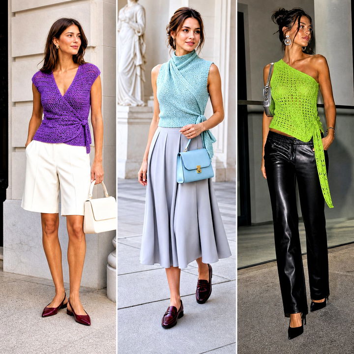 25 Wrap Around Crochet Top Outfit Ideas for Boho Summer Style