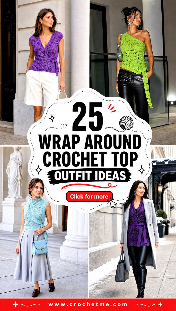 25 wrap around crochet top outfit ideas - 25 wrap around crochet top outfit ideas