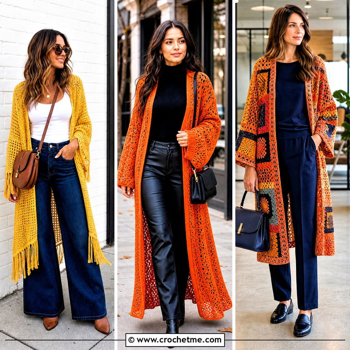 30 Boho Crochet Kimono Outfit Ideas for Breezy Summer Style