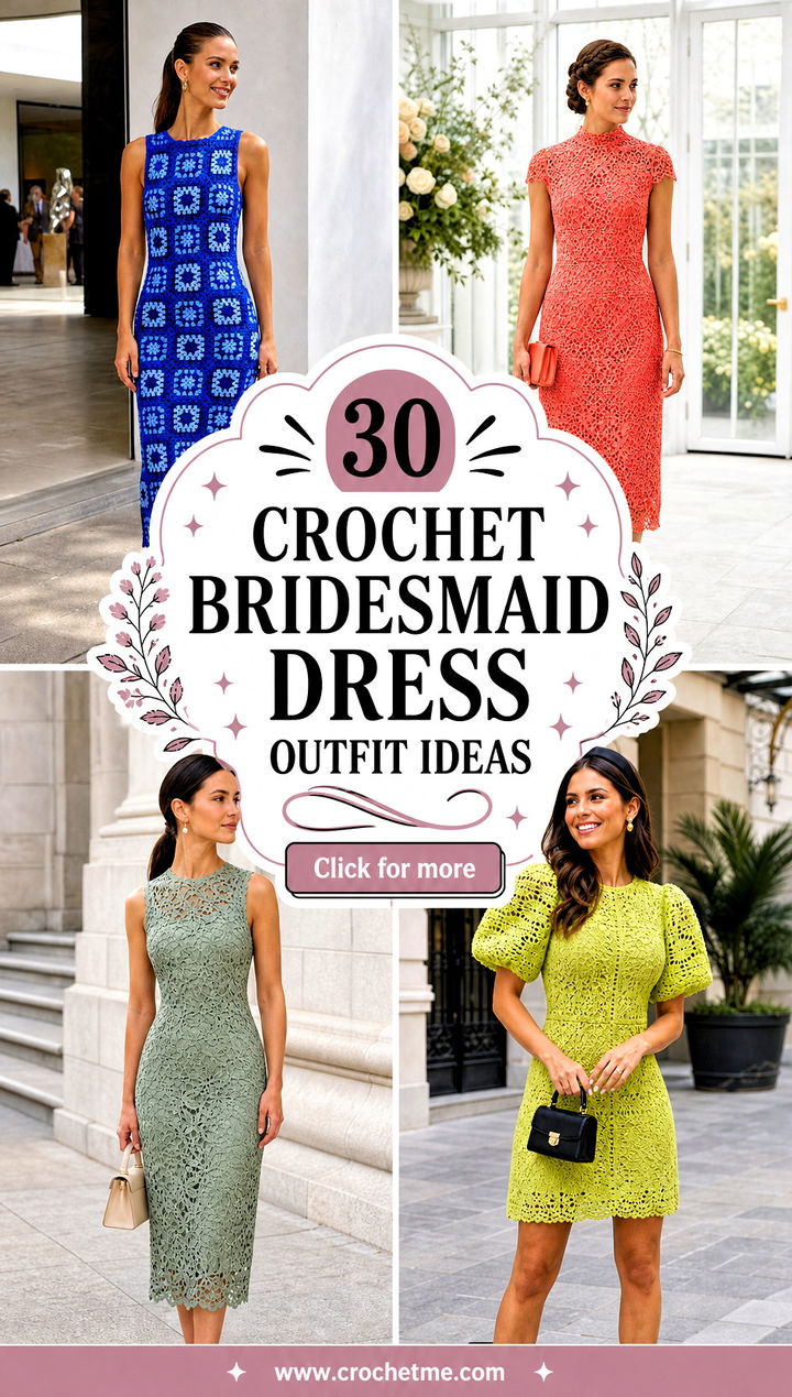 30 Crochet Bridesmaid Dress outfit ideas - 30 Crochet Bridesmaid Dress outfit ideas