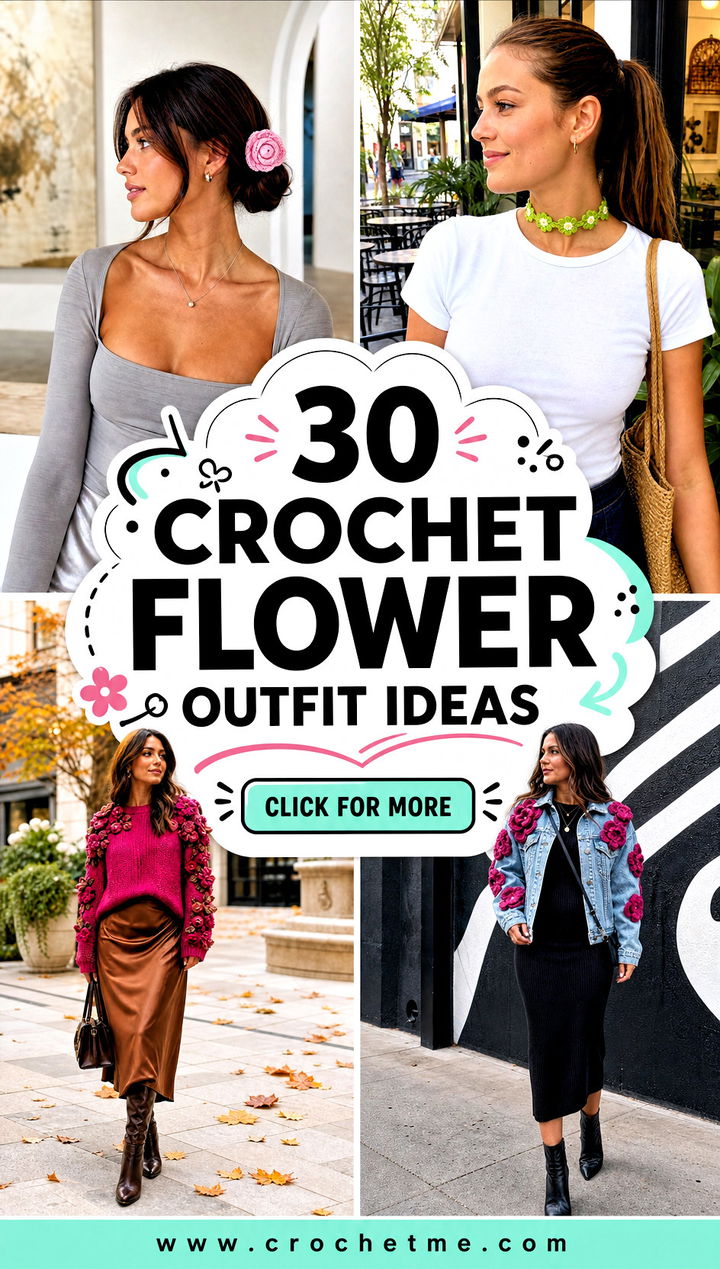 30 Crochet Flower Outfit ideas - 30 Crochet Flower Outfit ideas