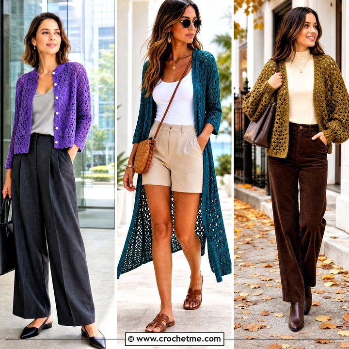 30 Crochet Lightweight Cardigan Outfit Ideas for Breezy Layers