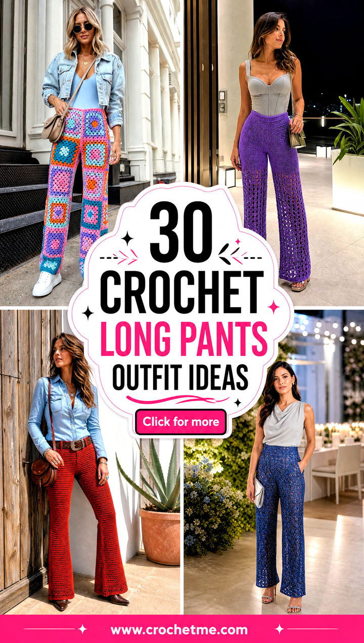 30 Crochet Long Pants outfit ideas - 30 Crochet Long Pants outfit ideas