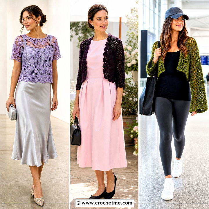 30 Crochet Long Sleeve Half Top Outfit Ideas for Trendy Layers