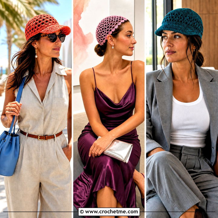 30 Crochet Mesh Cap Outfit Ideas for Breezy Summer Style