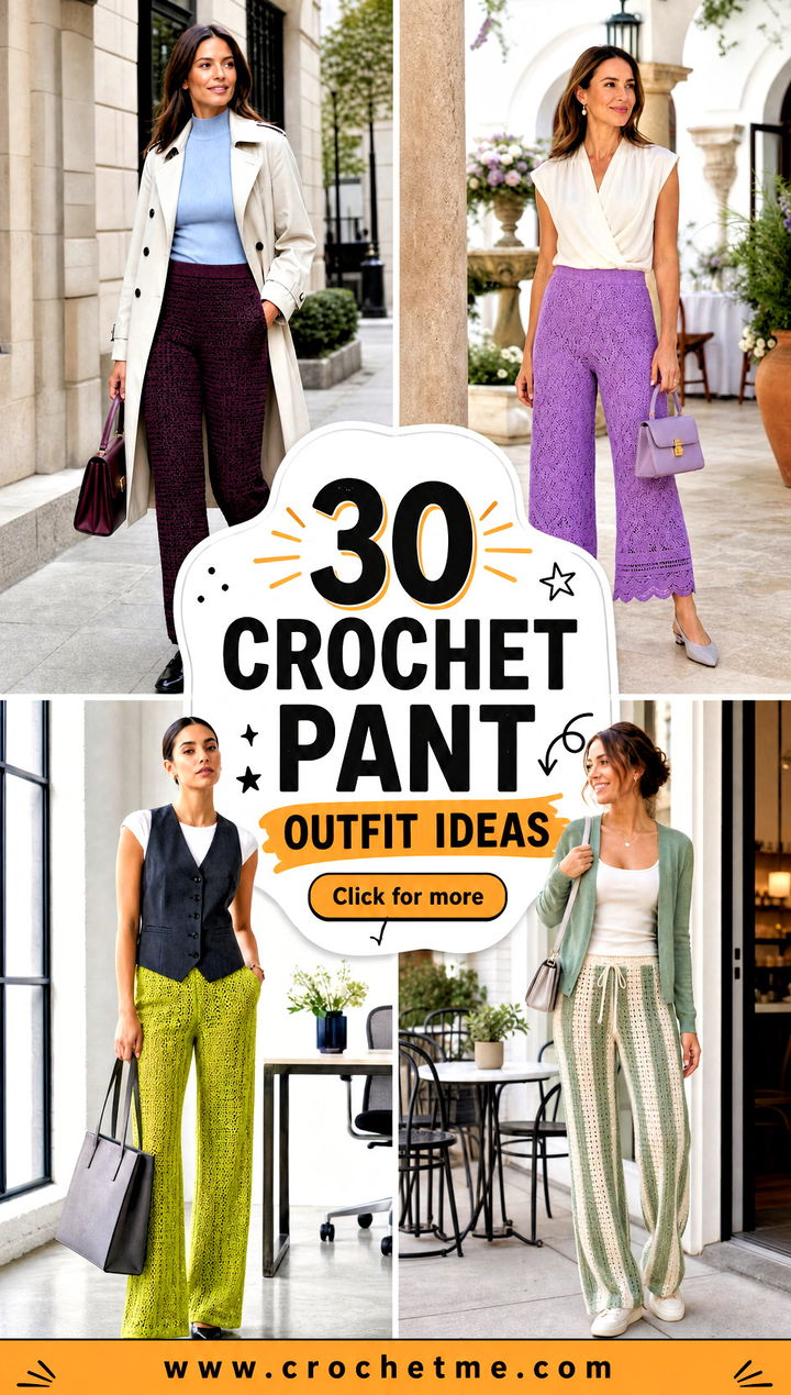 30 Crochet Pant Outfit ideas - 30 Crochet Pant Outfit ideas