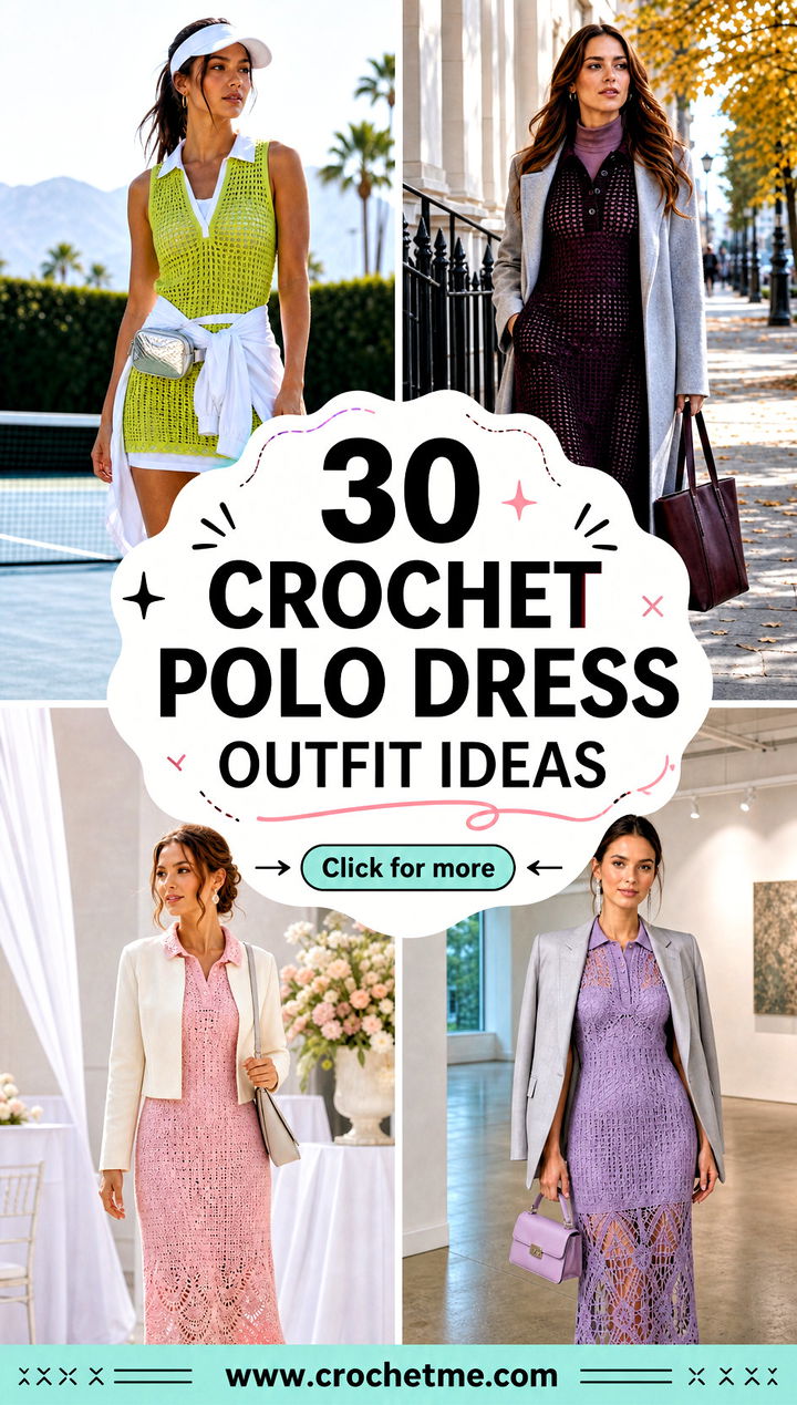 30 Crochet Polo Dress outfit ideas - 30 Crochet Polo Dress outfit ideas