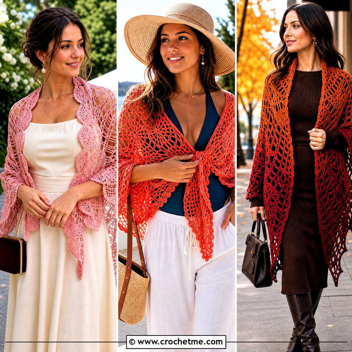 30 Crochet Spiderweb Shawl Outfit Ideas for Gothic Glamour
