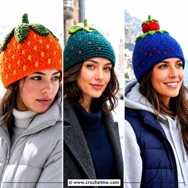 30 Crochet Strawberry Beanie Outfit Ideas for Sweet Style