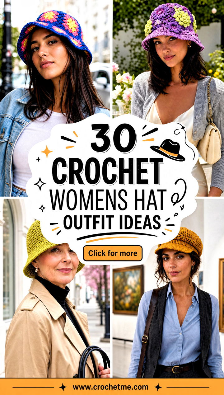 30 Crochet Womens Hat outfit ideas - 30 Crochet Womens Hat outfit ideas