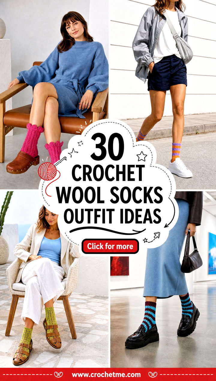 30 Crochet Wool Socks outfit ideas - 30 Crochet Wool Socks outfit ideas