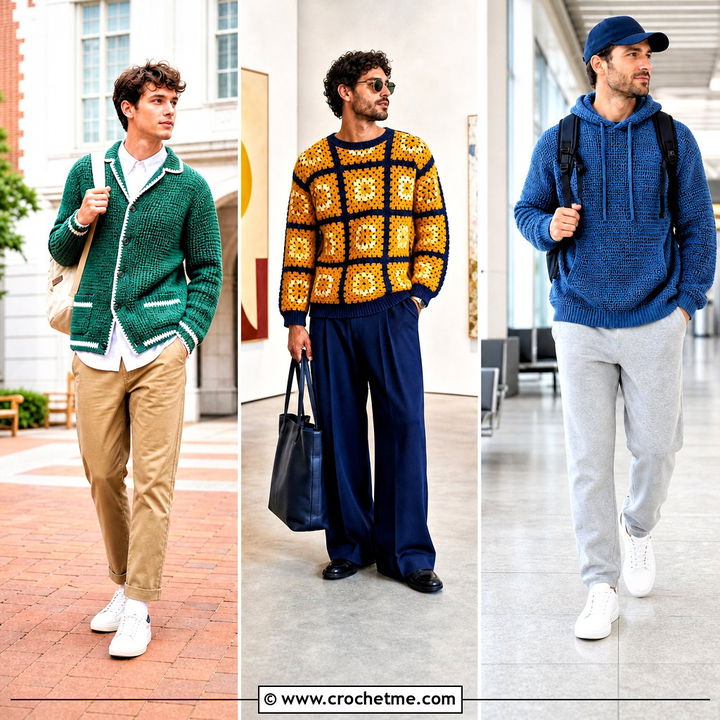 30 Easy Crochet Mens Sweater Outfit Ideas for Cozy Style