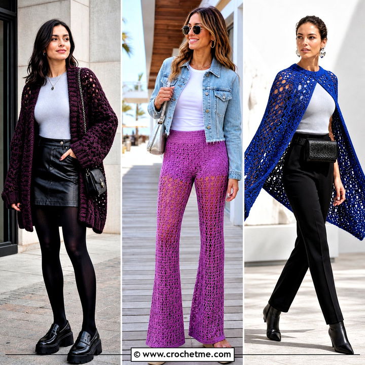 30 Edgy Crochet Clothes and Outfit Ideas for Festival Style