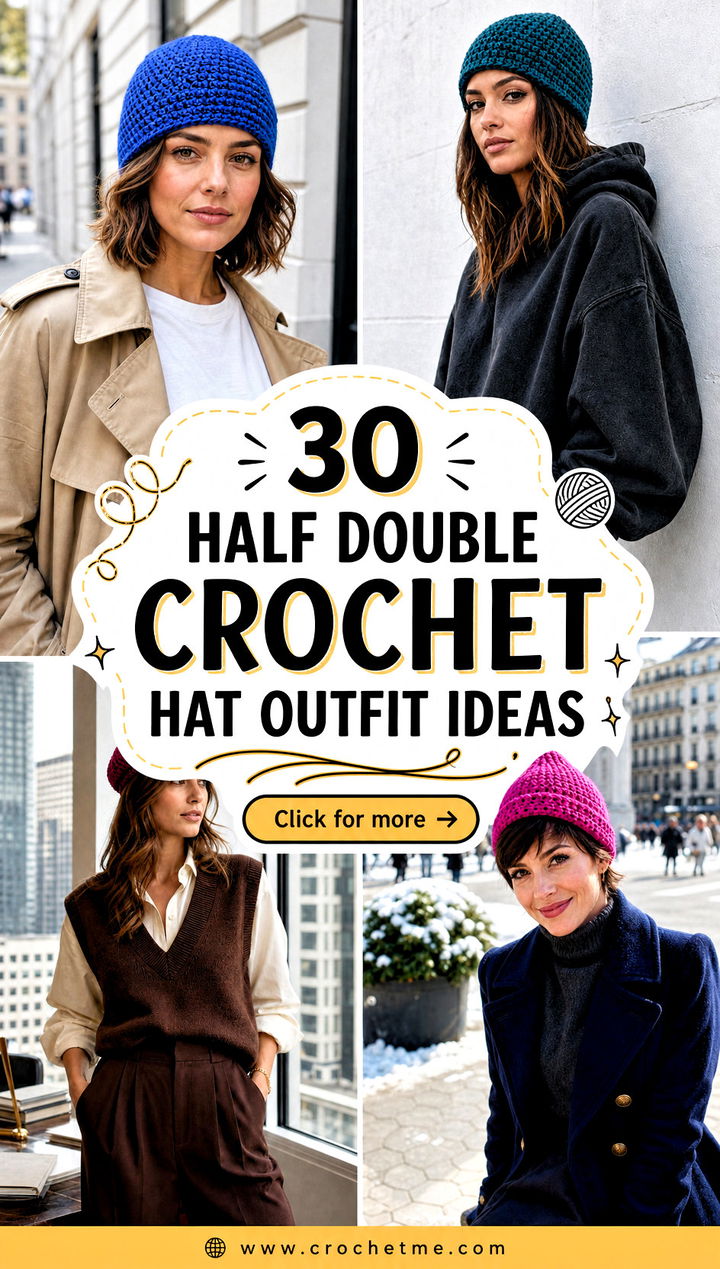 30 Half Double Crochet Hat outfit ideas - 30 Half Double Crochet Hat outfit ideas