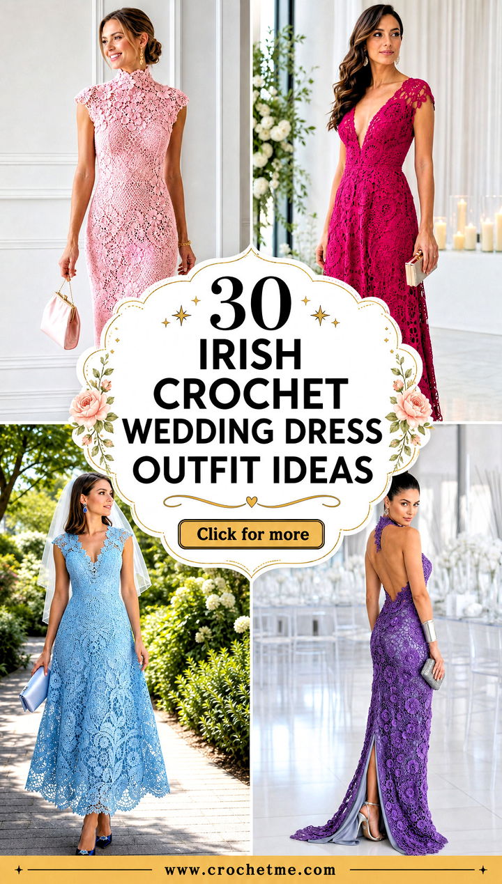 30 Irish Crochet Wedding Dress outfit ideas - 30 Irish Crochet Wedding Dress outfit ideas