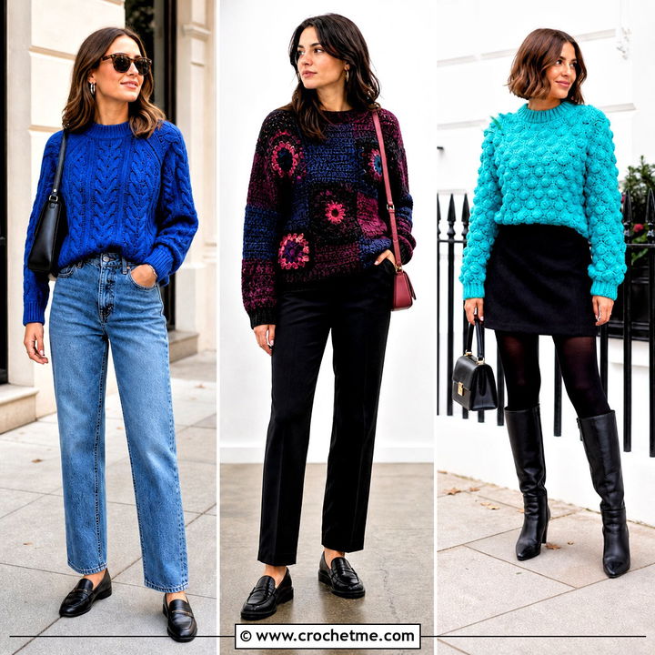 30 Knit and Crochet Sweater Outfit Ideas for Cozy Chic Style