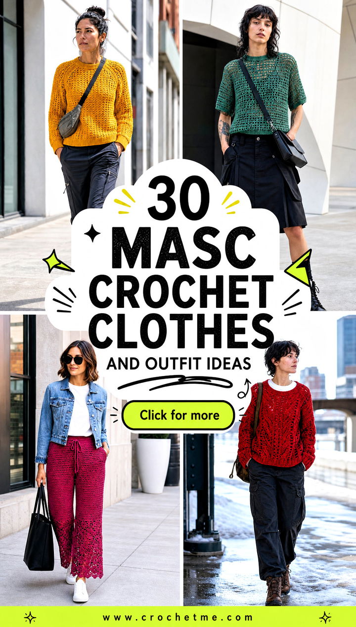 30 Masc Crochet Clothes and outfit ideas - 30 Masc Crochet Clothes and outfit ideas