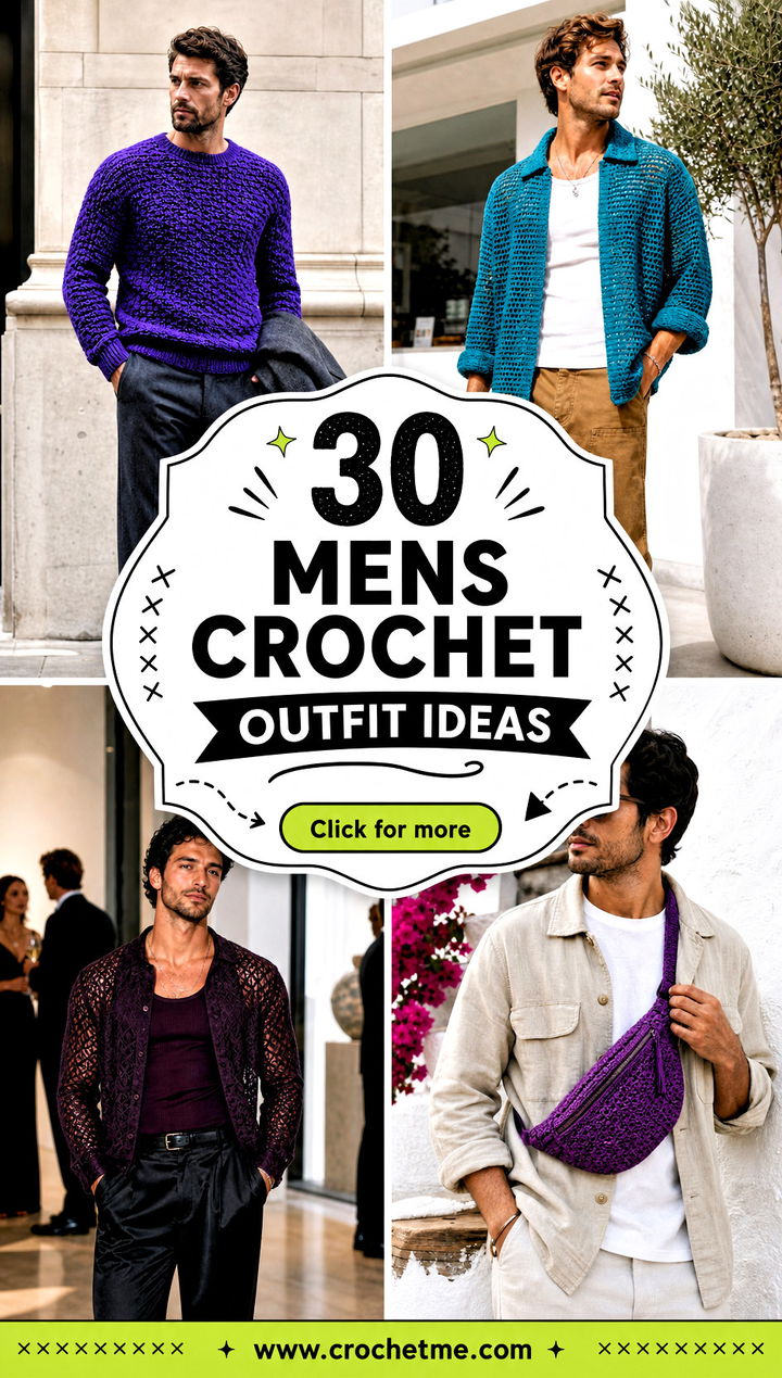 30 Mens Crochet Outfit ideas - 30 Mens Crochet Outfit ideas