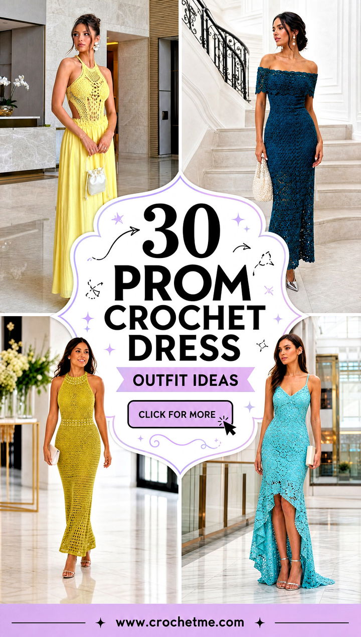 30 Prom Crochet Dress outfit ideas - 30 Prom Crochet Dress outfit ideas