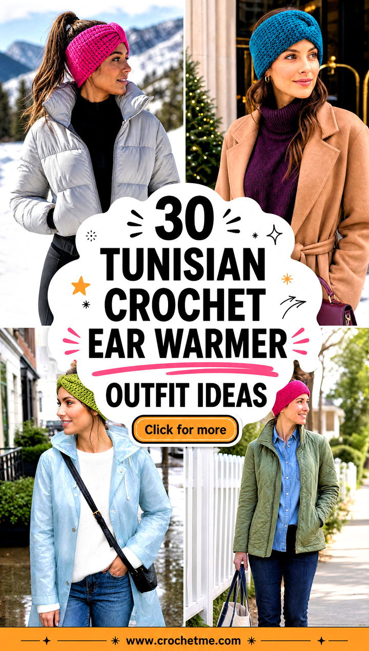 30 Tunisian Crochet Ear Warmer outfit ideas - 30 Tunisian Crochet Ear Warmer outfit ideas