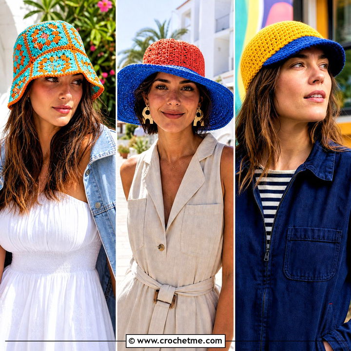 30 Two Colors Crochet Hat Outfit Ideas for Fresh Winter Style