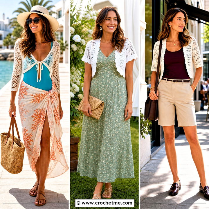 30 White Crochet Shrug Outfit Ideas for Elegant Layering