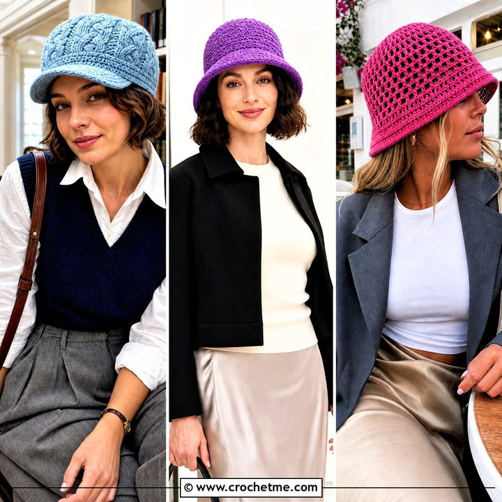 30 Women Crochet Hats Outfit Ideas for Every Season and Style