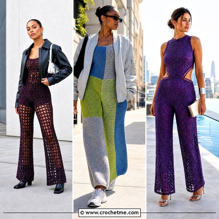 30 Women Crochet Jumpsuit Outfit Ideas for Standout Summer Style