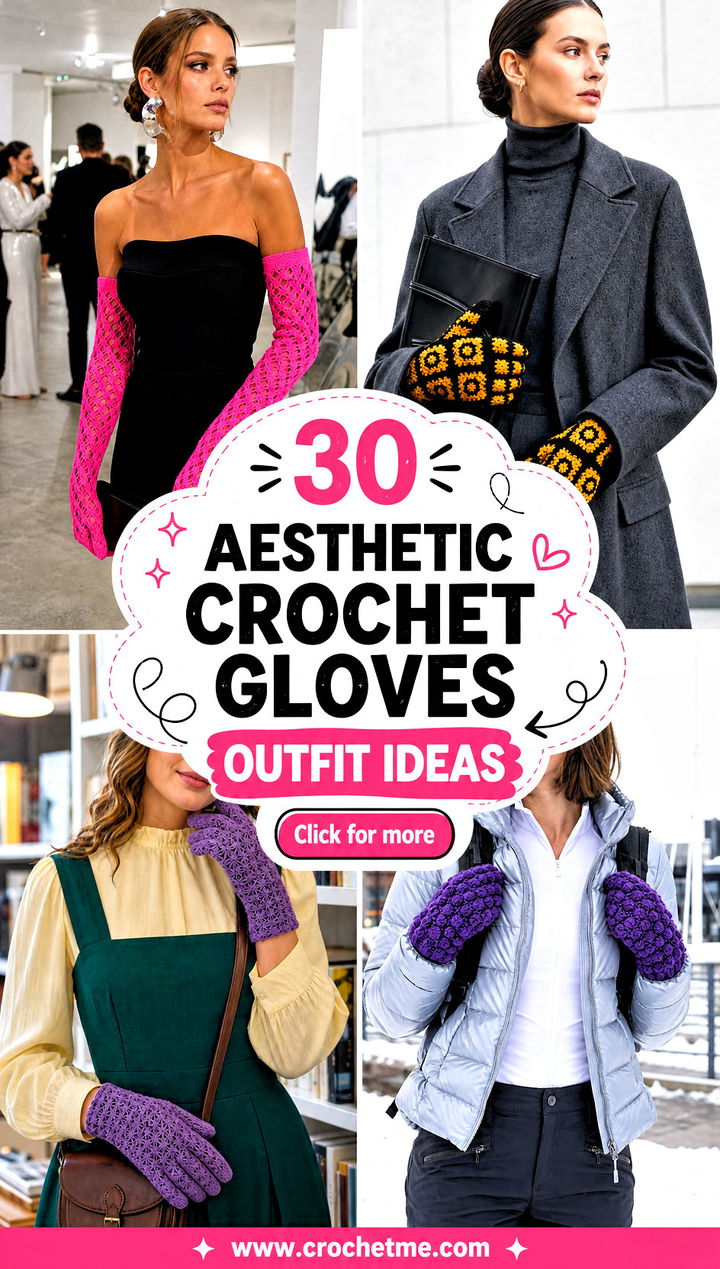 30 aesthetic crochet gloves outfit ideas - 30 aesthetic crochet gloves outfit ideas
