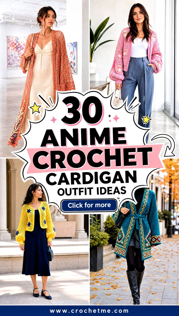 30 anime crochet cardigan outfit ideas - 30 anime crochet cardigan outfit ideas