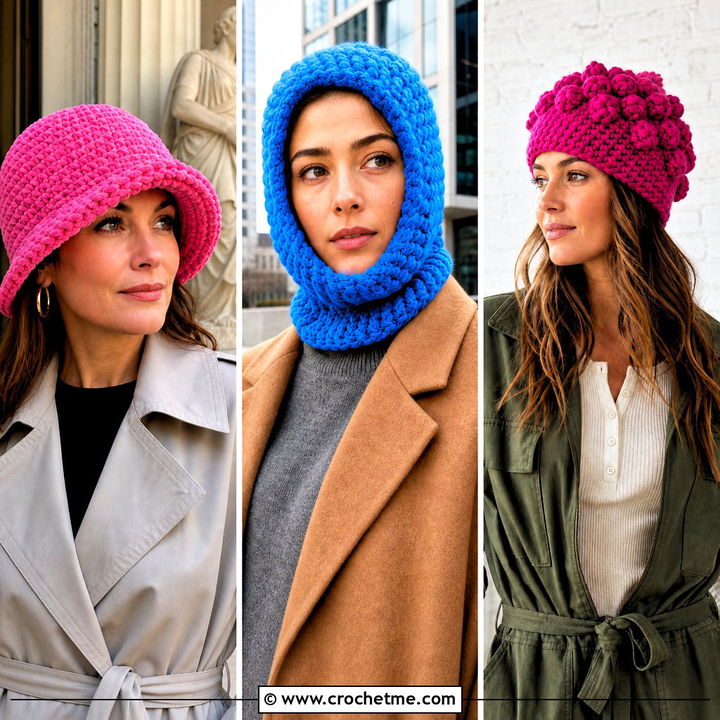 30 Bernat Blanket Yarn Crochet Hat Outfit Ideas for Cozy Days