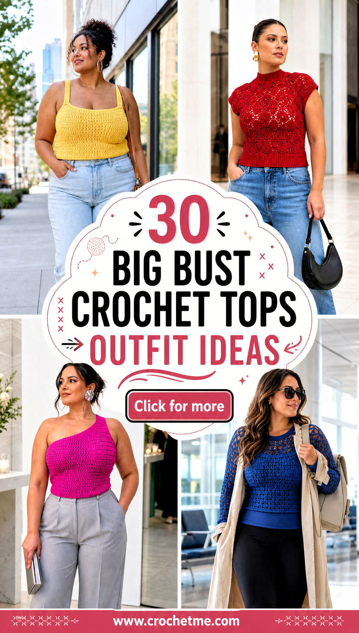 30 big bust crochet tops outfit ideas - 30 big bust crochet tops outfit ideas