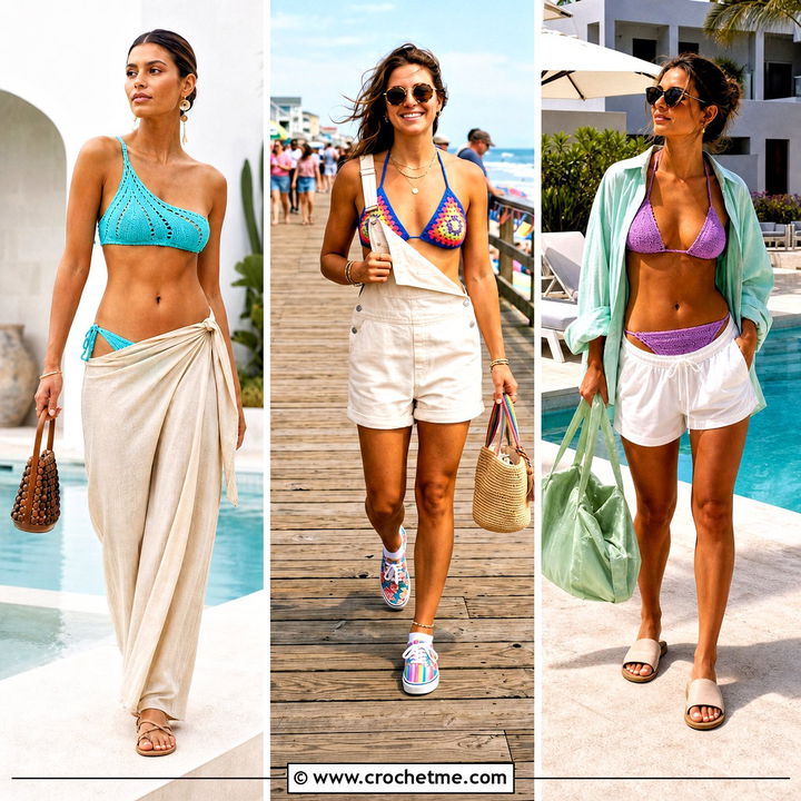 30 Boho Crochet Bikinis Outfit Ideas for Dreamy Beach Days