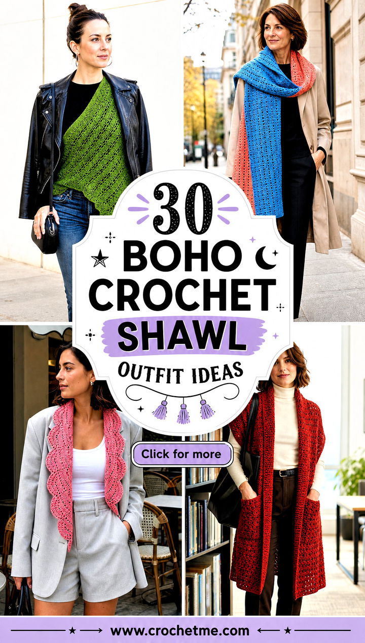 30 boho crochet shawl outfit ideas - 30 boho crochet shawl outfit ideas