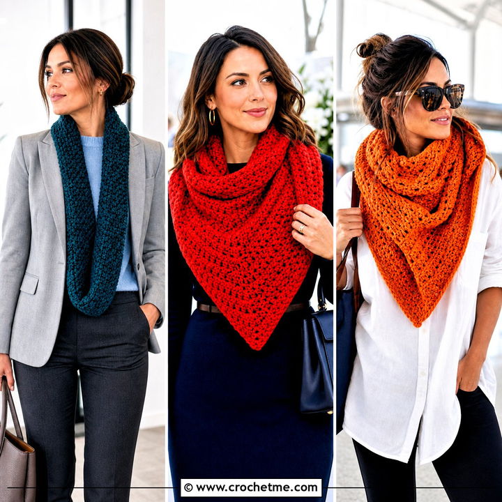 30 Bulky Yarn Crochet Scarf Outfit Ideas for Cozy Winter Days