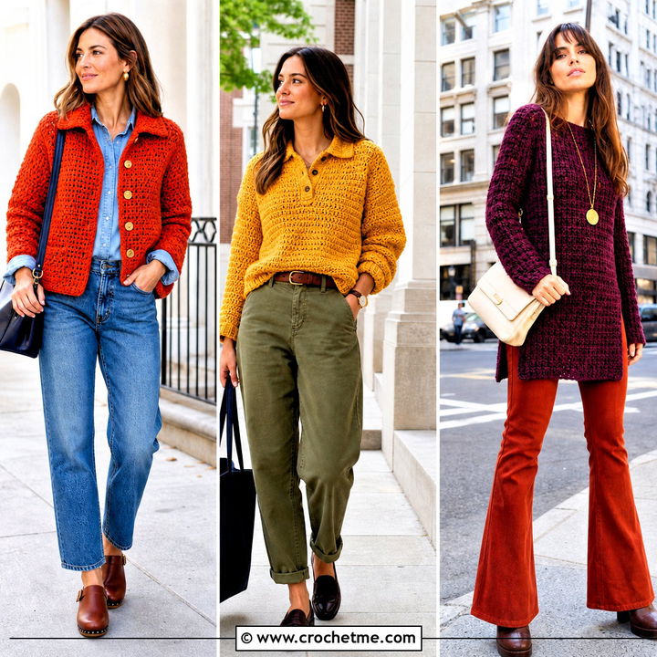 30 Bulky Yarn Crochet Sweater Outfit Ideas for Cozy Winter Days