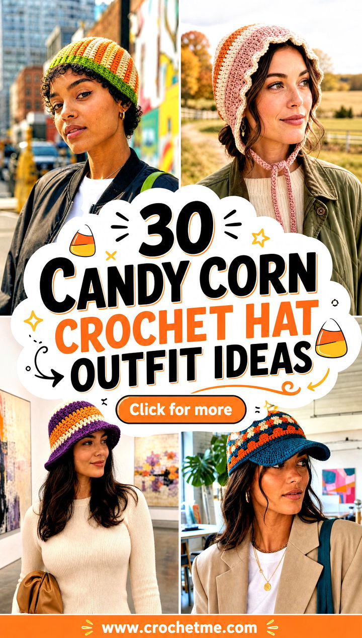 30 candy corn crochet hat outfit ideas - 30 candy corn crochet hat outfit ideas