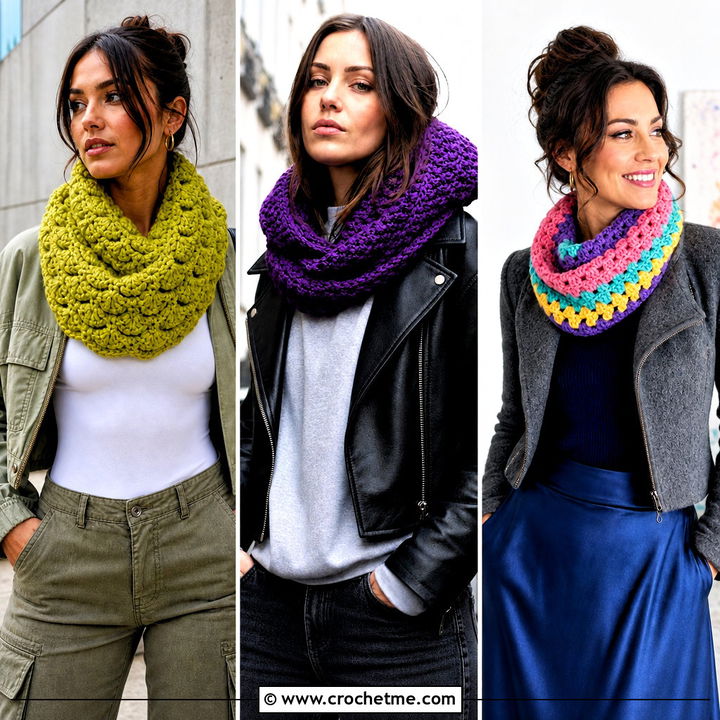30 Chunky Crochet Cowl Outfit Ideas for Cozy Winter Style