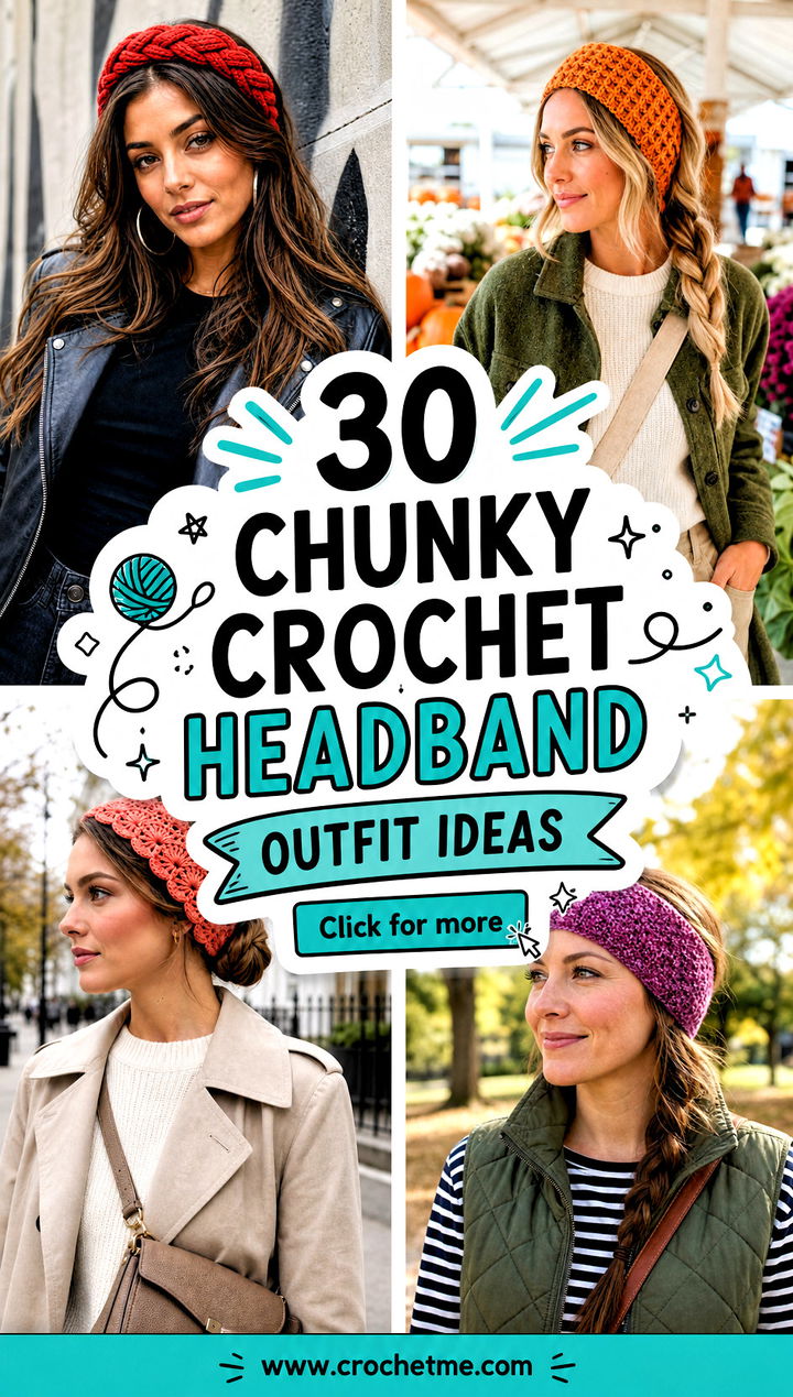30 chunky crochet headband outfit ideas - 30 chunky crochet headband outfit ideas